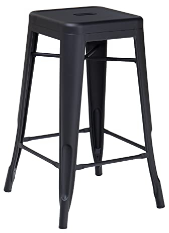 SKLUM Barhocker aus Stahl Lix Matt Schwarz ↑65 cm
