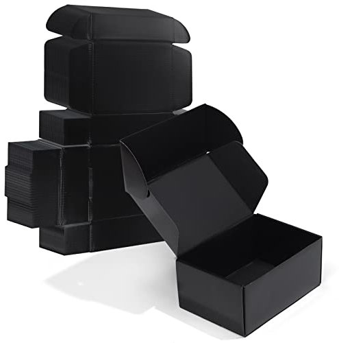 ZBEIVAN 22,9 x 15,2 x 10,2 cm, Schwarz, 20 Packungen aus Wellpappe, Versandkartons für kleine Unternehmen, Versandgeschenke