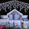 Ollny Ghiaccio Pioggia Ghiacciata Luci da Esterno 15M Luci da Esterno con Telecomando Luci di Natale Impermeabili da Esterno per Balcone Finestra Ringhiera della Casa bianco freddo