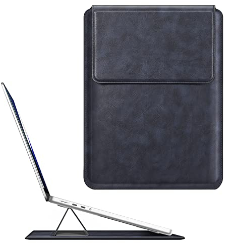 Fintie 13.6 inch Laptop Case with Stand Compatible with MacBook Air 13.6 2024-2022, Air 13 2020-2018, MacBook Pro 13 2022-2016, Slim Sleeve Bag, Navy