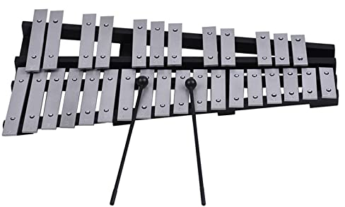 Xylophon Faltbares Glockenspiel Mit 30 Tönen, Xylophon, Holzrahmen, Aluminiumstangen Mit Tasche