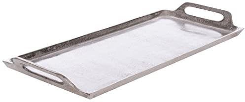 Brandsseller Bandeja para servir de aprox. 47 x 21 cm, rectangular, de aluminio, decorativa, bandeja decorativa