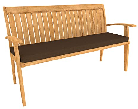 POKAR Bankauflage Bankkissen mit Abnehmbarem Bezug Sitzkissen für Bank Sitzbank Sitzpolster Bankpolster Stuhlkissen Gartenbank (120 x 40 x 5, Braun)