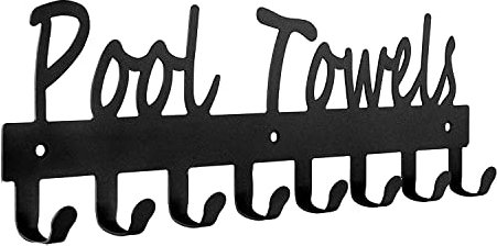 Aflytep Crochets de de Piscine pour Salle de Bain Support Porte-Serviettes Porte-Serviettes en Acier au Cintre Organisateur IntéRieur ExtéRieur pour