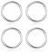 ARHZ 4 Stück Runde Ohrringe Nasenringe Piercings Nasenringe Spiralpiercings Edelstahl Creolen Kleine Knorpel Creolen Nasenlippenringe für Männer und Frauen