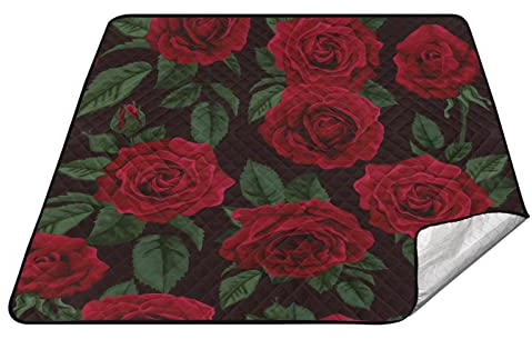 Leichte Parkdecke, rote Rosen, Bodendecke mit Aufbewahrung für Strand