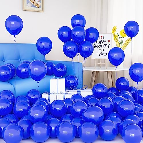 Luftballons Blaue, 50 Stück 5 Zoll Matt Dunkelblau Luftballons Marine Blaue Tiefblaue Latex Ballon Set mit Band für Männer Jungen Geburtstag Party Hochzeit Graduierung Karneval Jubiläum Dekorationen