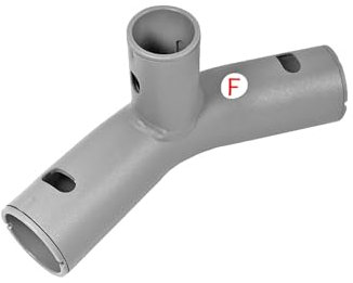 Bestway® Ersatzteil T-Verbinder F (grau/Seal&Lock System) für ausgewählte Power Steel Pools, oval