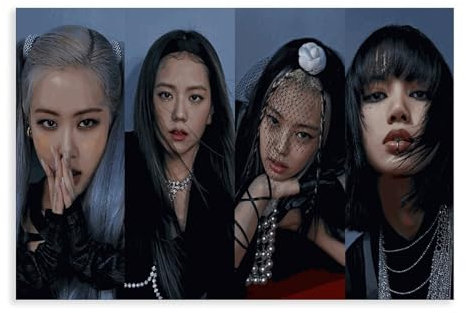 Kpop Poster Blackpink 39 Leinwand Poster Wandkunst Dekor Druck Bild Gemälde für Wohnzimmer Schlafzimmer Dekoration ungerahmt 20 x 30 cm