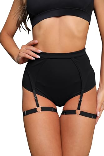Tongmingyun Kurze Sporthose Damen High Waist Gym Booty Shorts Bauchweg Radlerhose Sportshorts Boxershorts Leggings Unterhosen Sommer Short für Yoga Joggen Pilates Fitness Schwarz L