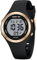 GOLDEN HOUR Montre de sport étanche pour femme avec chronographe numérique et bracelet en silicone, noir, Moderne
