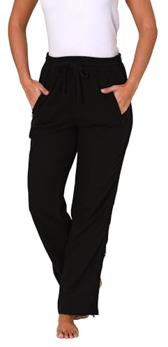 Normann Care Damen Rehahose mit seitlichen 4-Wege Reißverschluß Jogginghose, Farbe:schwarz, Größe:XXL