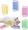 20 Stück Cat Spring Spielzeug,Kunststoff Spiralfedern,Spirale Katzen Spielzeug,Spielzeug Spiralfedern,Neuheit Haustiere Spielzeug, Bunte Spiralfedern,Spring Spirale für Katze