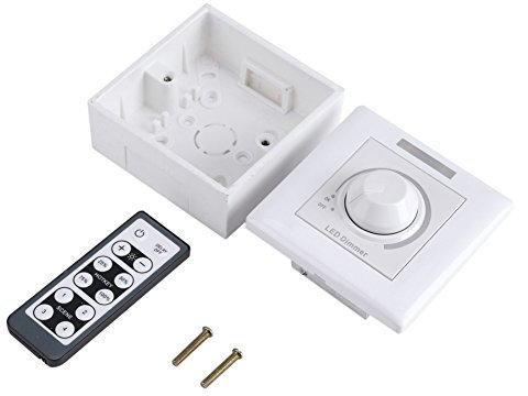 Gradateur de Lumière LED IR, Variateur de Lumière LED Réglable Interrupteur Gradateur 200W avec Télécommande IR pour le Contrôle de la Luminosité des Lampes LED 220V
