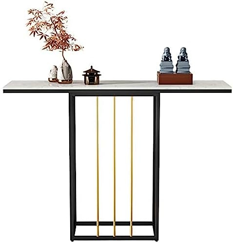 Konsolentisch Marmor-Konsolentisch, Flur-Beistelltisch, Wandtisch, Hotel-Seitentisch, schmaler Tisch,A