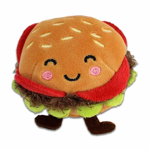 Burger Stofftier Bagclip Fast Foodies - ca. 12 cm