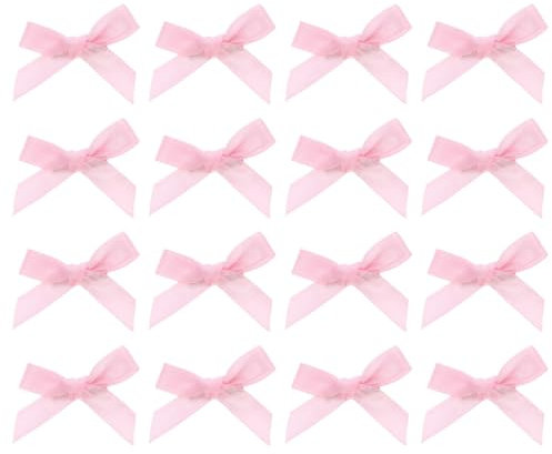UENXRXE 16 Pièces Pince papillon cheveux,Noeud Cheveux Fille, Satin Petit Ruban Cheveux Femme, Mignon Barrette Cheveux Fille pour Accessoires de Décoration de Cheveux pour Femmes et Filles(rose)