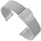 Zehior Stainless Steel Thick Mesh Watch Band for Men Women Quick Release Safty Clasp Metal Watch Strap Silver 20mm