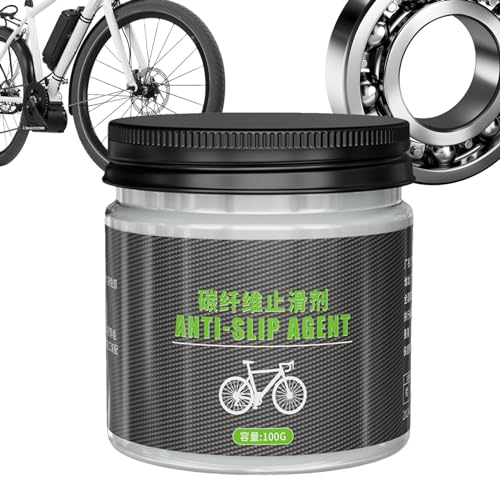 Besreey Fahrrad Carbonfett - 100g Fahrradmontagefett Carbon Montagepaste, Kohlefaser Fahrradfett, Carbon Paste,Anti-Friktions-Montagepaste Für Carbon Komponenten, Carbon Paste Für Sattelstütze