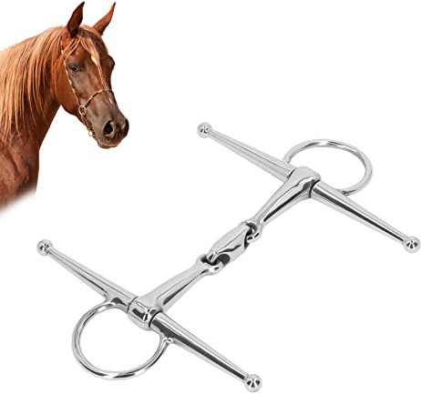 Zhangpu 135 Mm Pferdemaulgebiss, Edelstahlring, Pferdebacke, Aufklappbares Maul, mit Draht Umwickeltes Maul