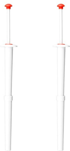 Rumyve 2-Pack Pickle Grabber Tool, Olive & Pepper Picker, Onion Fork, Kitchen Food Pickle Cucumber Jar Tool, White, Plastic & Stainless Steel