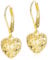 Milacolato Gold Heart Earrings S925 Sterling Silver Hollow Shaped Leverback Earrings for Women Girls Dangle Drop Earrings