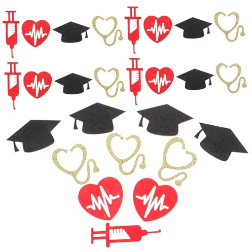 OKUMEYR 1packung Graduation Party Confetti Glitzernde Tischdekoration Mit Medizinischen Motiven Für Abschlussfeiern Der Klasse Farbenfrohe Pailletten Und Sequin-streudeko
