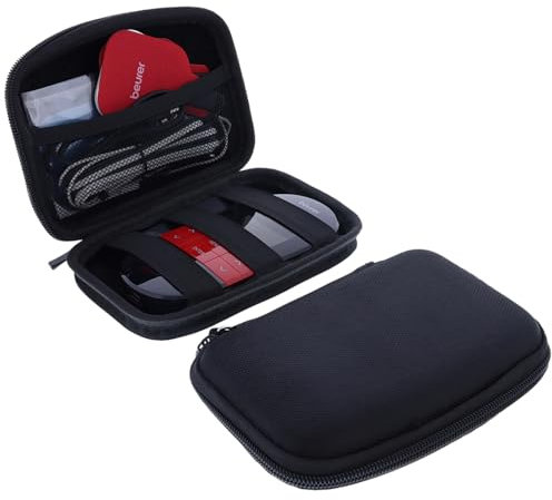 foto-kontor Tasche kompatibel mit Beurer EM59 Heat EMS/TENS Aufbewahrungstasche für Reizstromgerät Schutz Tragbar Hart Reise Zubehör Case Aufbewahrung Etui Hülle Organizerschwarz