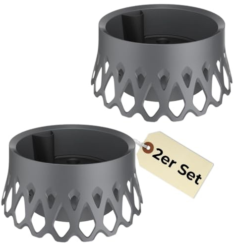 GarPet 2er Set Grabschale für Friedhof Pflanzschale für Friedhof Grab Vase mit Selbstbewässerung und Wasserüberlauf anthrazit Ø 40 frostsicher