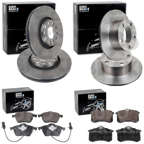 BandelOne enthält Eurobrake Bremsscheiben + Beläge vorne + hinten passend für Passat 3B 3BG 2WD