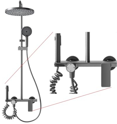 Ensemble de robinetterie pour douche et salle de bain D 192 STL