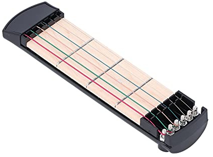 Strumento di Pratica della Chitarra Tascabile a Corda Colorata Tastiera Portatile Addestratore di Accordi per Principianti (Chitarra tascabile colorata di quarta elementare)