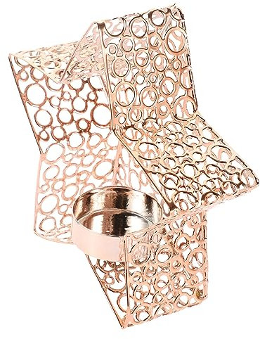 Zerodeko Bougeoir Forgé Forme Étoile Support pour Bougie Décoration De Table pour Mariage Ou Pendaison De Crémaillère