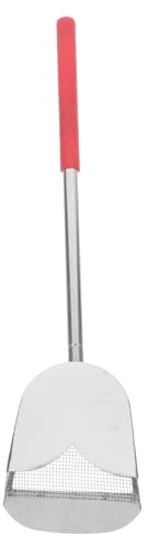 UKCOCO Ramasse-Crottes Télescopique En Acier Inoxydable Pelle À Litière À Long Manche Réglable 12.01In Pour Poulailler Et Cage À Oiseaux Nettoyage Pratique