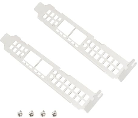 SG Store 2 x GPU-Steckplatz-Abdeckungen, Grafikkartenhalterungen mit 4 Schrauben, kompatibel mit Dell MELLANOX CONNECTX-4 LX 25GbE CX4121C 20NJD, Silber