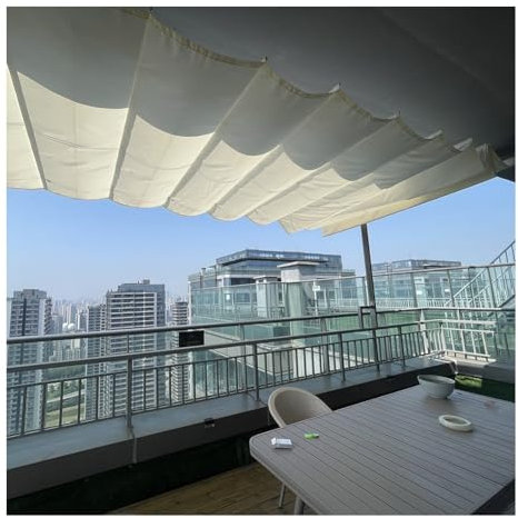 Toile de rechange rétractable pour pergola d'extérieur - Protection UV - Étanche - 3 x 4 m