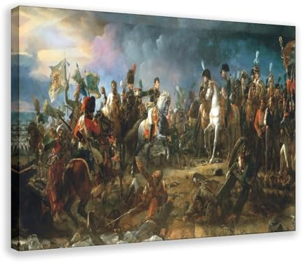 The Battle Of Austerlitz Painting – Napoleon Bonaparte von Francois Gerard Posterdruck für Teenager, Jungen, Zimmer, Leinwand, Wandkunst, Leinwand, Gemälde, Druckrahmen