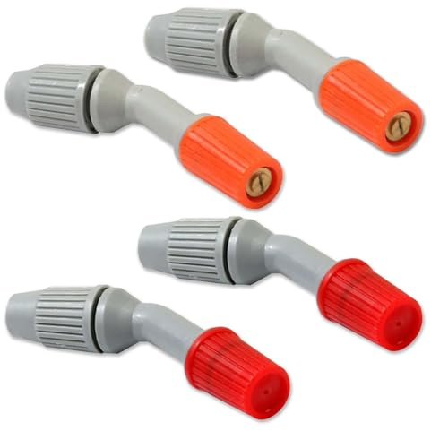 4 PCS Spray Nozzles Durable Weedkiller Cone Spare Parts Sprayers Replacement Fan Shape Nozzles for Farm Orchard Garden Sprayer, Garden Irrigation System Watering Hose Nozzle Sprayers Spares
