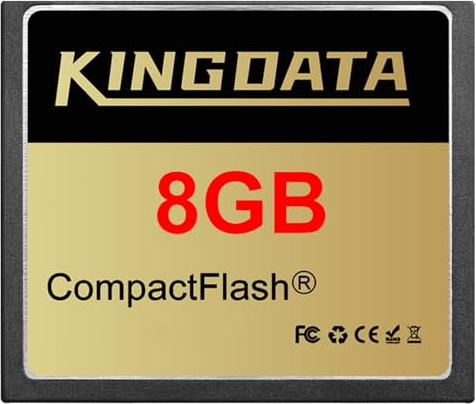KINGDATA Scheda compact flash 8GB memoria card CF133X FAT32 Tipo I per Fotocamere Digitali Vintage