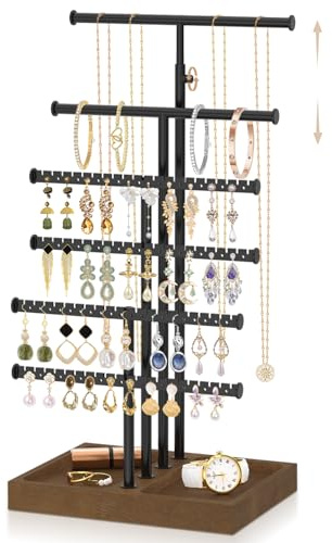 EsLuker.ly Schmuckständer Schmuck Organizer Ketten Aufbewahrung, Schmuckhalter Kettenständer Schmuck Ständer, Schmuckaufbewahrung für Ketten Ohrringen
