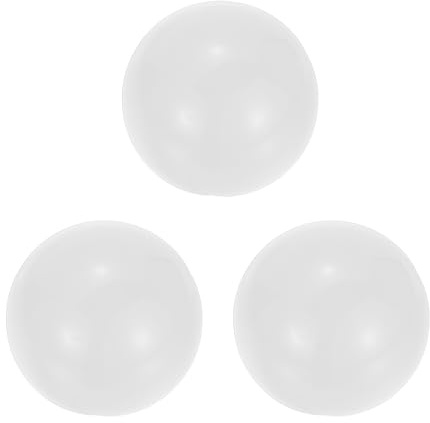 PATIKIL 3 Pcs Arcade Joystick Ball Top, 35mm M6 Rocker Round Head Handle Threaded Balltop Knob Arcade Game DIY Parts Replacement for Console Controllers/Joystick, White