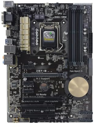 Placa Madre Placa Base Fit For ASUS Z97-E LGA1150 Compatible con i7-4790K, i7-4770K, i5-4690K, i5-4670K, CPU DDR3 3200 MHz, 2 x M. HDMI, ATX, Z97