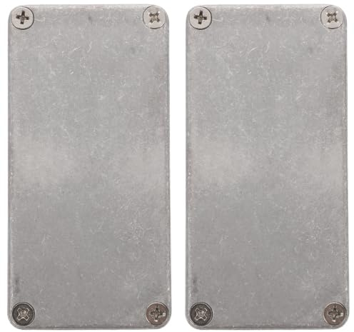 DEARMAMY 2 Stück Aluminium gehäuse für Gitarren effektpedale Stabil Rutschfeste Grundfläche Antistatische Schirmung für DIY projekte und Bass effekte