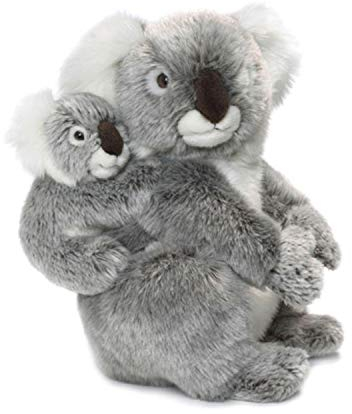 WWF WWF16898 World Wildlife Fund Plüsch Koala Mutter mit Baby, realistisch gestaltetes Plüschtier, ca. 28 cm groß und wunderbar weich, Mehrfarbig