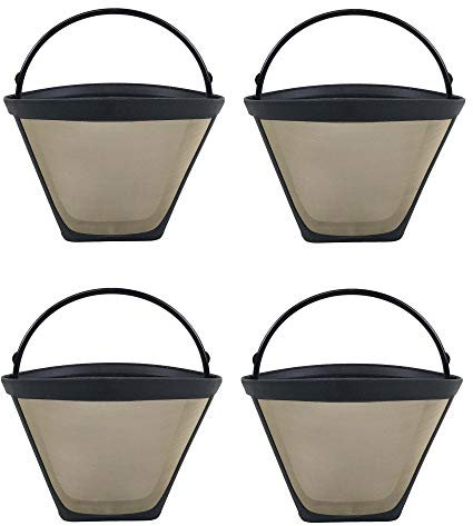 Filtros de café 4 lavable y reutilizable # 4 cono para negro y Decker, Braun, Cuisinart, GE, playa de Hamilton, Jerdon, Krups, Melitta, señor café, Señor café conceptos, Norelco, Proctor Silex, Regal, rayo de sol y West Bend, diseñado y diseñado por Crucial café