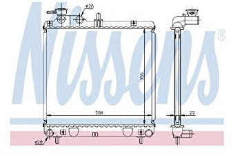Nissens 67500A Kühler, Motorkühlung