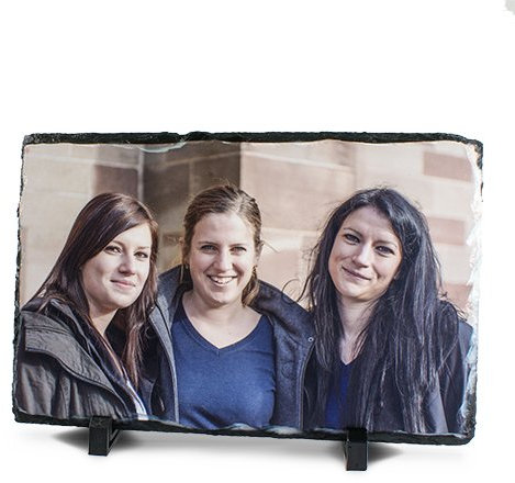 Schiefertafel mit Foto, Schieferplatte, Rechteck 20 x 15 cm