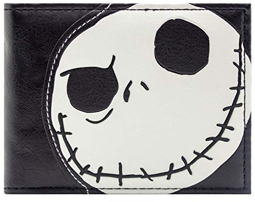 Tim Burton Nightmare Before Christmas Embossed Jack Skellington Noir Portefeuille