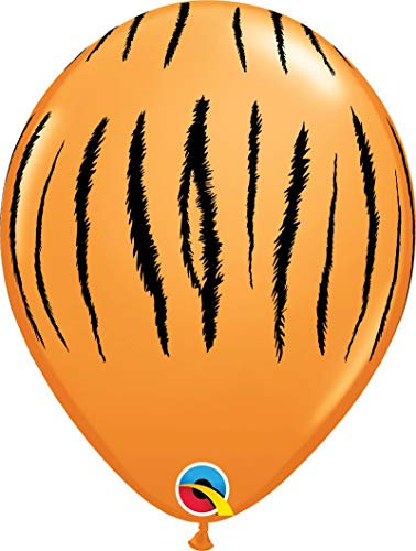 Qualatex 37043 Tiger Stripes Orange 11/ 11-inch Round Latex Party Balloons (Pack of 25)