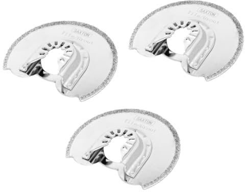 3x Saxton 90mm Diamond Coated Blades Dewalt Wolf Stanley Worx Oscillating Multitools
